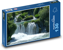 Chorvatsko - vodopád Puzzle 130 dílků - 28,7 x 20 cm