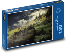 Góry we Włoszech przed burzą Puzzle 130 elementów - 28,7x20 cm