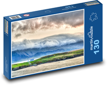 Góry we mgle - Islandia Puzzle 130 elementów - 28,7x20 cm