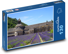 Levanduľové pole v kláštore Sénanque - Francúzsko Puzzle 130 dielikov - 28,7 x 20 cm 