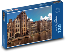 Historyczne miasto Amsterdam Puzzle 130 elementów - 28,7x20 cm
