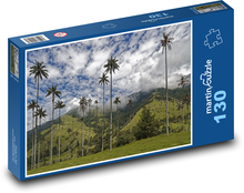 Kolumbie - palmy Puzzle 130 dílků - 28,7 x 20 cm