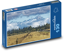 Nový Zéland - hory Puzzle 130 dílků - 28,7 x 20 cm