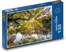Příroda, jezero, podzim Puzzle 130 dílků - 28,7 x 20 cm