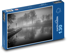 Plavebný kanál, hmla Puzzle 130 dielikov - 28,7 x 20 cm 