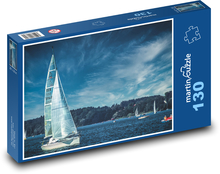 Segelboot auf dem See Puzzle 130 Teile - 28,7x20 cm