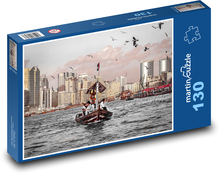 Dubaj, vodní taxi Puzzle 130 dílků - 28,7 x 20 cm