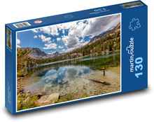 Průzračné jezero v horách Puzzle 130 dílků - 28,7 x 20 cm