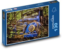 Opuštěný starý náklaďák v lese Puzzle 130 dílků - 28,7 x 20 cm