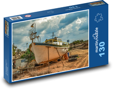Rybářská loď na souši Puzzle 130 - 28,7x20 cm