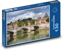 Historický most v Ríme, Taliansko Puzzle 130 dielikov - 28,7 x 20 cm