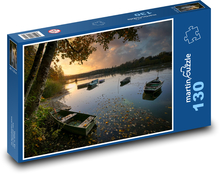 Jezero, lodě Puzzle 130 dielikov - 28,7 x 20 cm 