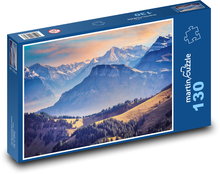 Horská krajina Puzzle 130 dílků - 28,7 x 20 cm