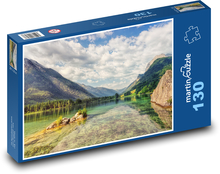 Berglandschaft mit See, Hinterse - Bayern Puzzle 130 Teile - 28,7x20 cm