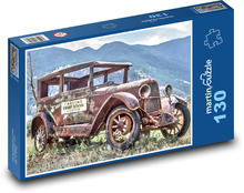 Old car - veteran Puzzle 130 pieces - 28.7 x 20 cm 