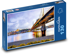 Most přes Bospor v noci, Turecko Puzzle 130 dílků - 28,7 x 20 cm