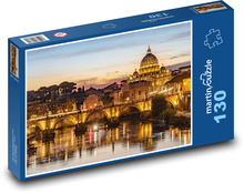 Rím v noci Puzzle 130 dielikov - 28,7 x 20 cm 