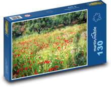 Maki w trawie Puzzle 130 elementów - 28,7x20 cm