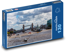 Anglie - Tower Bridge Puzzle 130 dílků - 28,7 x 20 cm