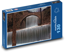 Vodopád pod mostom Puzzle 130 dielikov - 28,7 x 20 cm