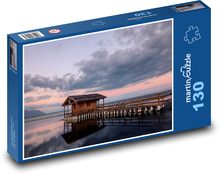 Chata na mole při západu slunce Puzzle 130 dílků - 28,7 x 20 cm