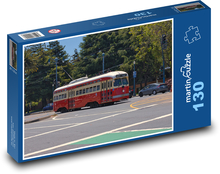 Historická tramvaj Puzzle 130 dílků - 28,7 x 20 cm