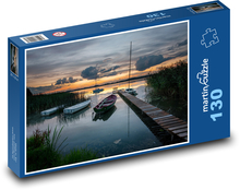 Sonnenuntergang über Pier Puzzle 130 Teile - 28,7x20 cm