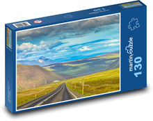 Island - hory, cesta Puzzle 130 dílků - 28,7 x 20 cm