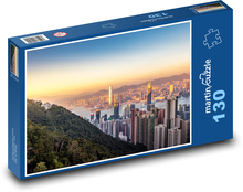 Západ slnka v Hongkongu Puzzle 130 dielikov - 28,7 x 20 cm 