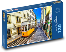 Gelbe Straßenbahn Lissabon, Portugal Puzzle 130 Teile - 28,7x20 cm