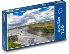 Island - vodopád Puzzle 130 dielikov - 28,7 x 20 cm 