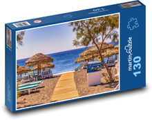 Grecja - plaża Puzzle 130 elementów - 28,7x20 cm
