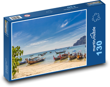 Pobrežné lode v Thajsku Puzzle 130 dielikov - 28,7 x 20 cm 