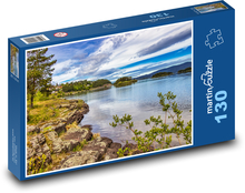 Norsko - jezero Puzzle 130 dílků - 28,7 x 20 cm