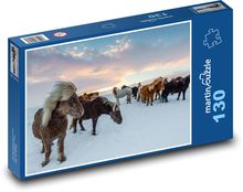 Iceland - horses Puzzle 130 pieces - 28.7 x 20 cm 