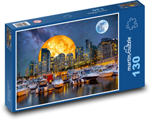 Vancouver v noci, Kanada Puzzle 130 - 28,7x20 cm