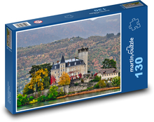 Hrad, pevnosť, jazero Puzzle 130 dielikov - 28,7 x 20 cm 