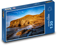 Złote klify nad morzem Puzzle 130 elementów - 28,7x20 cm