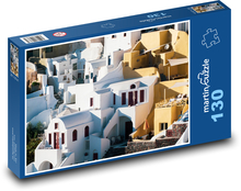 Santorini – Biele mesto Puzzle 130 dielikov - 28,7 x 20 cm 
