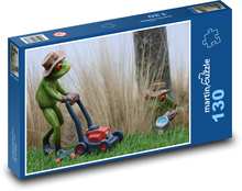 Merry flip-flops in the garden Puzzle 130 pieces - 28.7 x 20 cm 