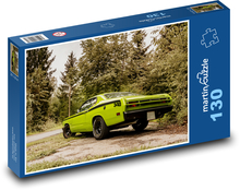 Grüner Retro-Sportwagen Puzzle 130 Teile - 28,7x20 cm