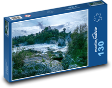 Fluss, Felsen, Stadt Puzzle 130 Teile - 28,7x20 cm