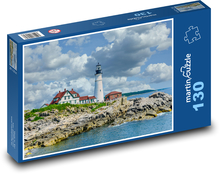 Maják, pobrežie Puzzle 130 dielikov - 28,7 x 20 cm 