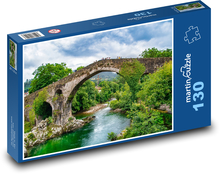 Kamenný most nad řekou Puzzle 130 - 28,7x20 cm