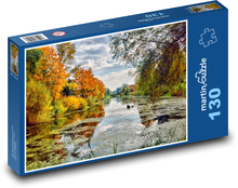 Podzim, řeka Puzzle 130 dílků - 28,7 x 20 cm