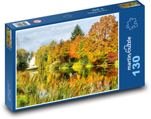 Jeseň, jazero Puzzle 130 dielikov - 28,7 x 20 cm 