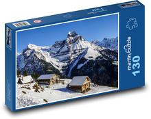 Zima w Alpach Puzzle 130 elementów - 28,7x20 cm