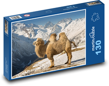 Wielbłąd, góry Puzzle 130 elementów - 28,7x20 cm