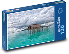 Maledivy - rybárska dedina Puzzle 130 dielikov - 28,7 x 20 cm