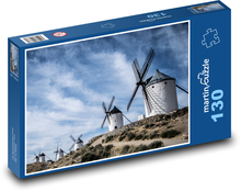Španělsko - větrné mlýny Puzzle 130 dílků - 28,7 x 20 cm